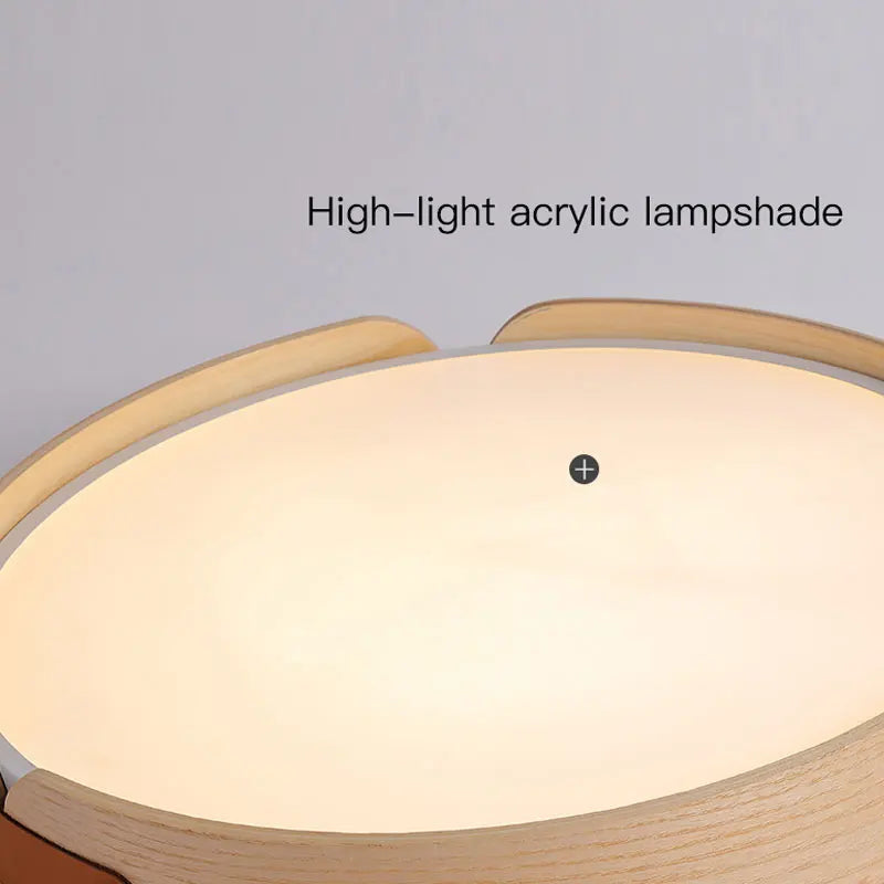 plafonnier moderne en bois avec télécommande pour décoration intérieure - vue 10 sur 12