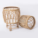 pot de fleurs en rotin support créatif en bambou