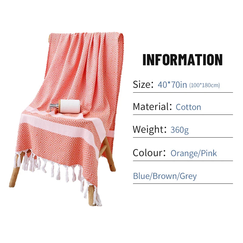 serviette de plage turque coton motif tissé - vue 5 sur 7
