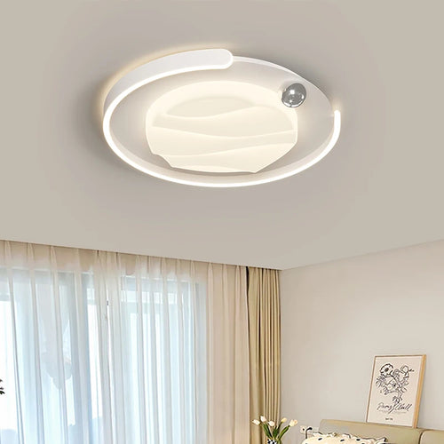 plafonnier led style français moderne télécommande éclairage intérieur chaud - vue 3 sur 12