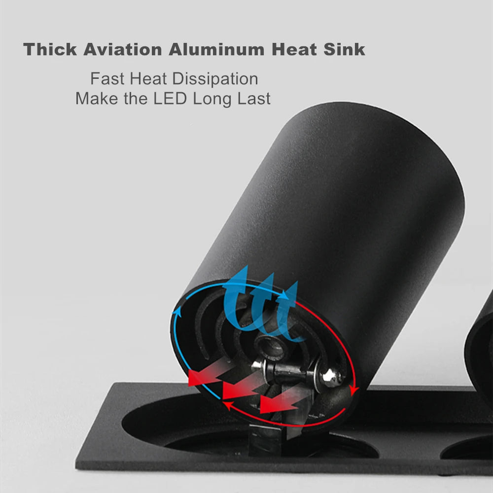 spot led encastré rotatif à intensité variable pour intérieur - vue 3 sur 5