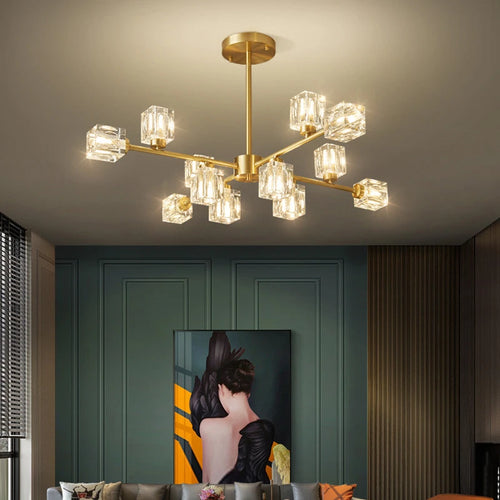 Modern Ceiling Crystal Chandelier Table, Restaurant, Kitchen Bar LED Chandelier Minimalist Home Decoration Light Luxury Crystal - vue 7 sur 20