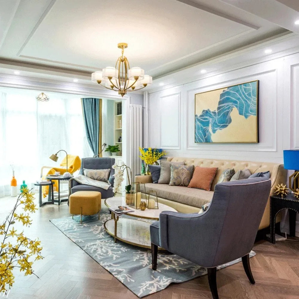 plafonnier led moderne de luxe nordique décoration maison - vue 4 sur 8