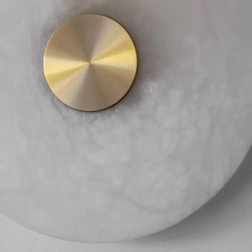 applique murale led moderne en marbre et cuivre 3000k artistique - vue 10 sur 11