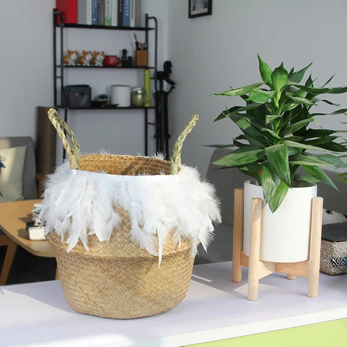 panier en osier tressé pour rangement et décoration polyvalente - vue 7 sur 18