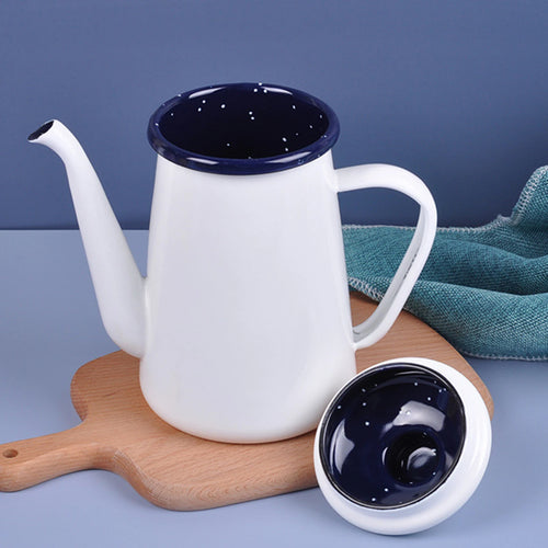Cafetiere emaillee vintage avec poignee resistante 11l - vue 5 sur 7