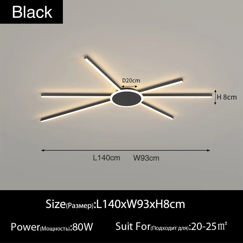 plafonnier LED décoratif géométrique pour intérieur moderne - vue 10 sur 12