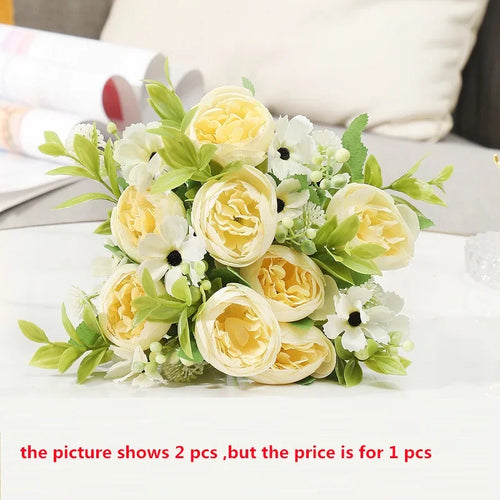 bouquet de pivoines artificielles pour mariage et décoration festive - vue 13 sur 12