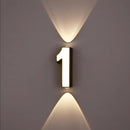applique murale LED numéro de chiffre intérieur et extérieur IP65 étanche moderne minimalisme Style aluminium porche lumières de jardin