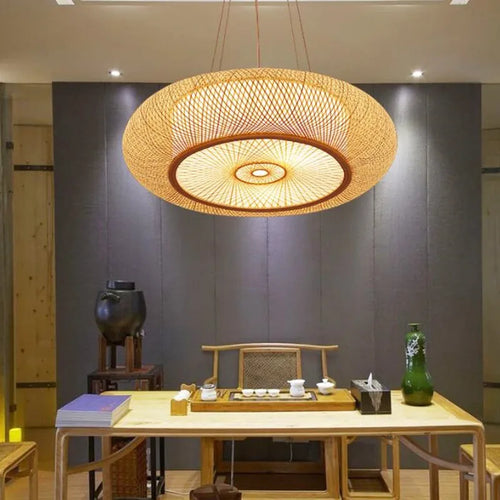 suspension en bambou moderne style chinois pour décoration intérieure - vue 6 sur 10