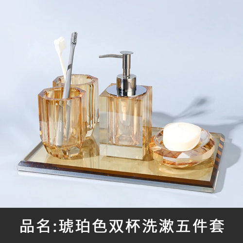 ensemble de produits de toilette en cristal et verre - vue 15 sur 18