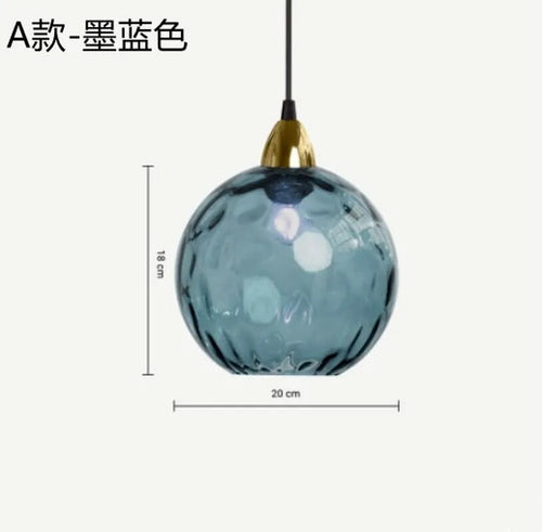 lustre verre coloré nordique moderne grain eau - vue 17 sur 29