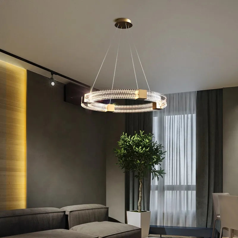 suspension à led en forme d'anneau pour loft et restaurant - vue 2 sur 10
