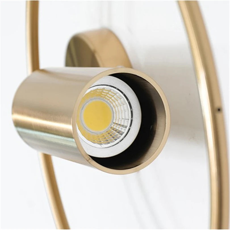 lampe de chevet nordique led en métal décoratif luminaire - vue 4 sur 8