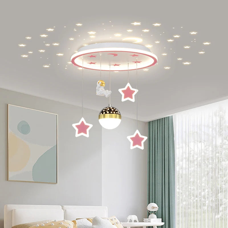 Plafonnier LED en forme d'étoile pour chambre d'enfant - vue 2 sur 9