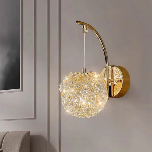 applique murale nordique en cristal design élégant à led - vue 3 sur 7
