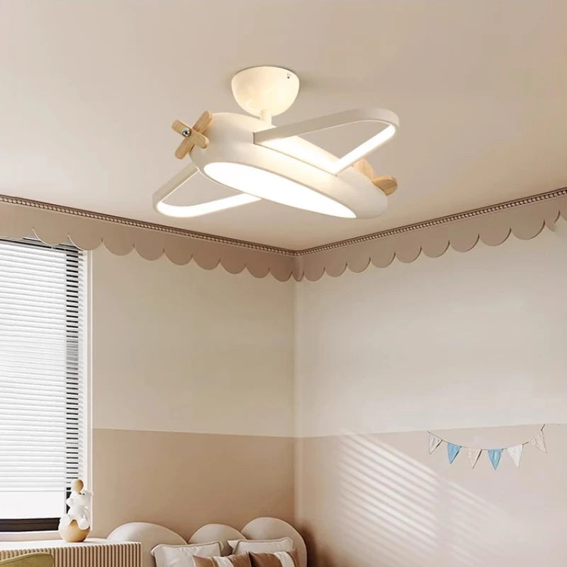 plafonnier hélicoptère moderne pour chambre d'enfant garçon - vue 4 sur 9