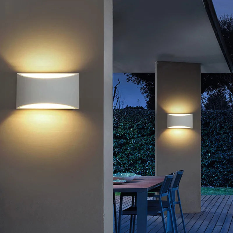 5W 7W COB LED Outdoor Wall Lamps PIR Motion Sensor Aluminum Porch Garden Corridor Light Up and Down Lighting Indoor Sconce Light - vue 4 sur 12