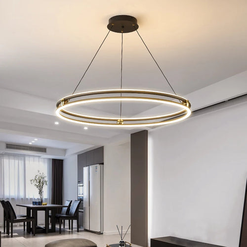 lustre led circulaire minimaliste dimmable éclairage rmodern - vue 4 sur 11