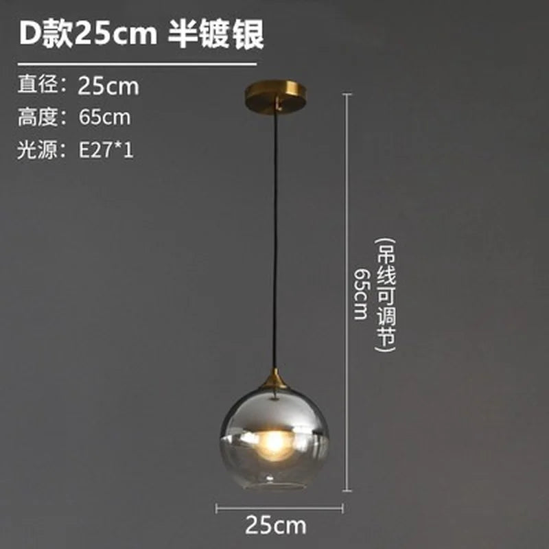 lustre en verre design nordique pour décoration intérieure - vue 13 sur 26
