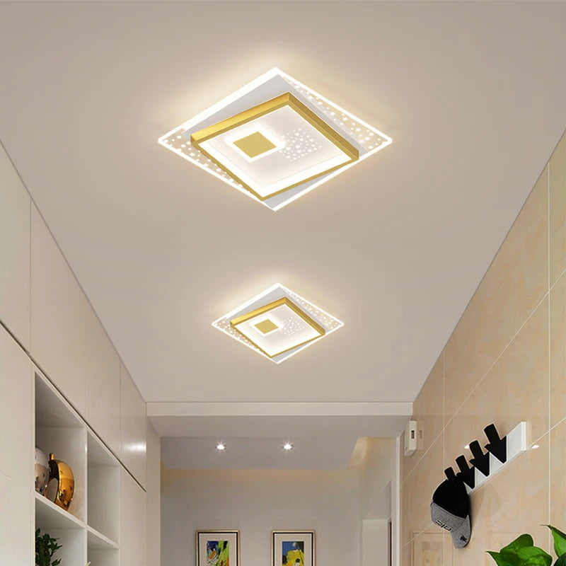 plafonnier moderne en fer forgé avec design géométrique créatif - vue 6 sur 12