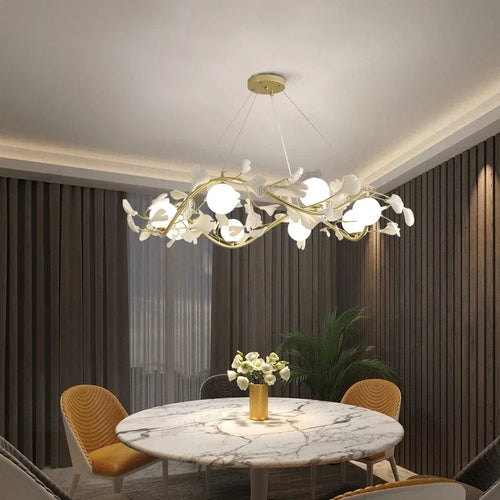 lustre moderne à pétales pour décoration intérieure créative - vue 5 sur 9