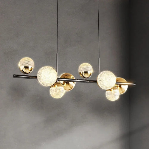 lustre moderne en verre led pour décoration intérieure - vue 7 sur 8