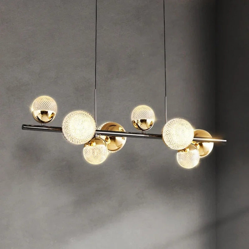 lustre moderne en verre led pour décoration intérieure - vue 6 sur 8