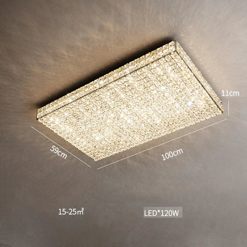 plafonnier en cristal design moderne luminaire décoratif - vue 5 sur 14