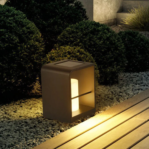 lampe solaire LED de luxe pour jardin extérieur étanche en marbre - vue 4 sur 9