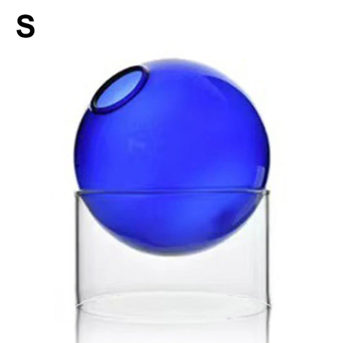 mini vase rond en verre pour décoration hydroponique écologique - vue 18 sur 18