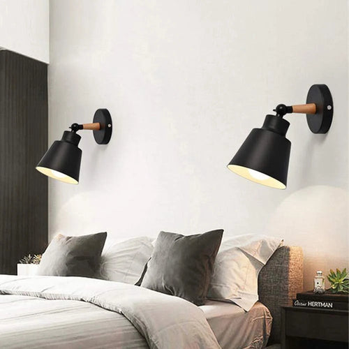 applique murale nordique en bois avec tête directionnelle - vue 2 sur 23