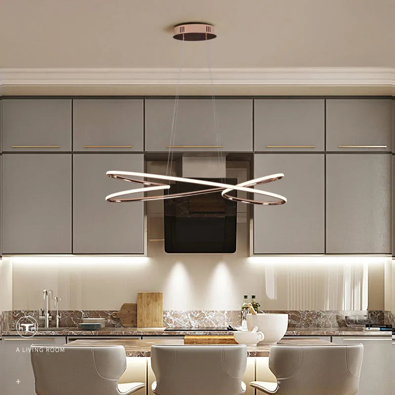 suspension led moderne pour décoration intérieure élégante et raffinée - vue 4 sur 6