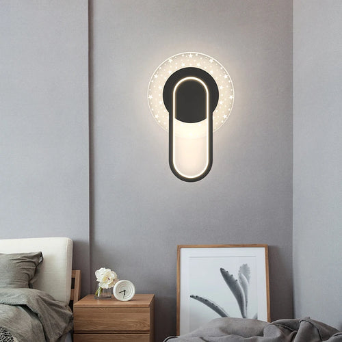 applique murale ovale minimaliste en aluminium pour escalier - vue 2 sur 18