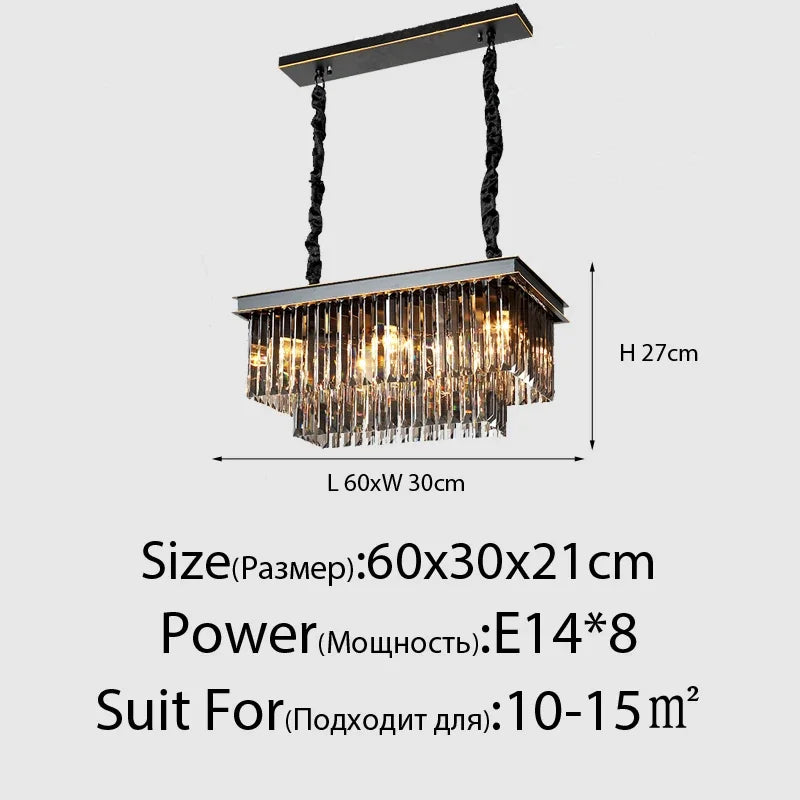 lustre en cristal de luxe style italien pour décoration intérieure