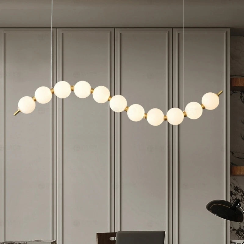 lustre acrylique suspendu pour cuisine bar et magasin - vue 1 sur 9