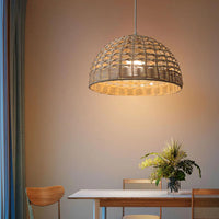Abat-jour en rotin pour lustre