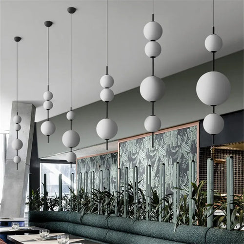 suspension en perles design pour décoration intérieure moderne - vue 5 sur 8