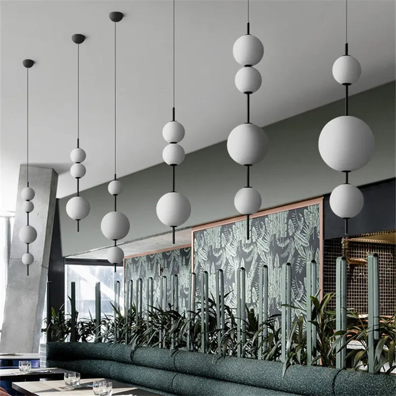 suspension en perles design pour décoration intérieure moderne - vue 4 sur 8