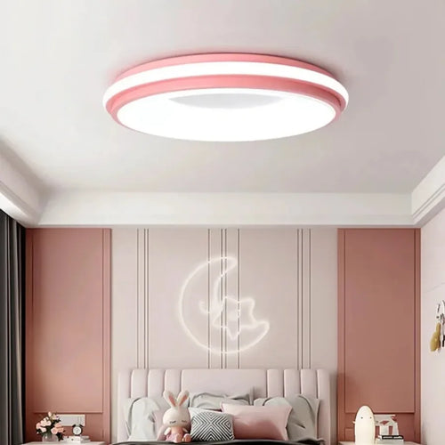plafonnier led moderne macaron gradation à distance décoration intérieure - vue 4 sur 12
