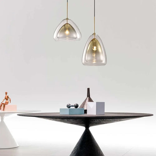 suspension à led nordic moon jelly double couvercle en verre - vue 4 sur 8
