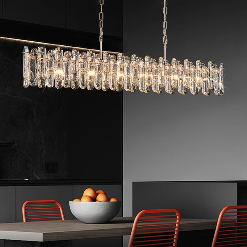 lustre glamour moderne en cristal clair pour intérieur - vue 4 sur 11