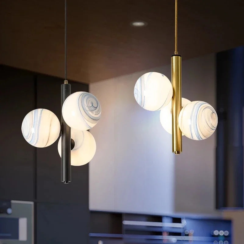 2024 Modern LED Chandelier droplight Modern Nordic Style Ceiling Hanging lamp Dining Room Bedroom Bedside Pendant Lamp - vue 3 sur 10