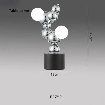 lustre led design moléculaire à intensité variable tendance 2024 - vue 8 sur 16