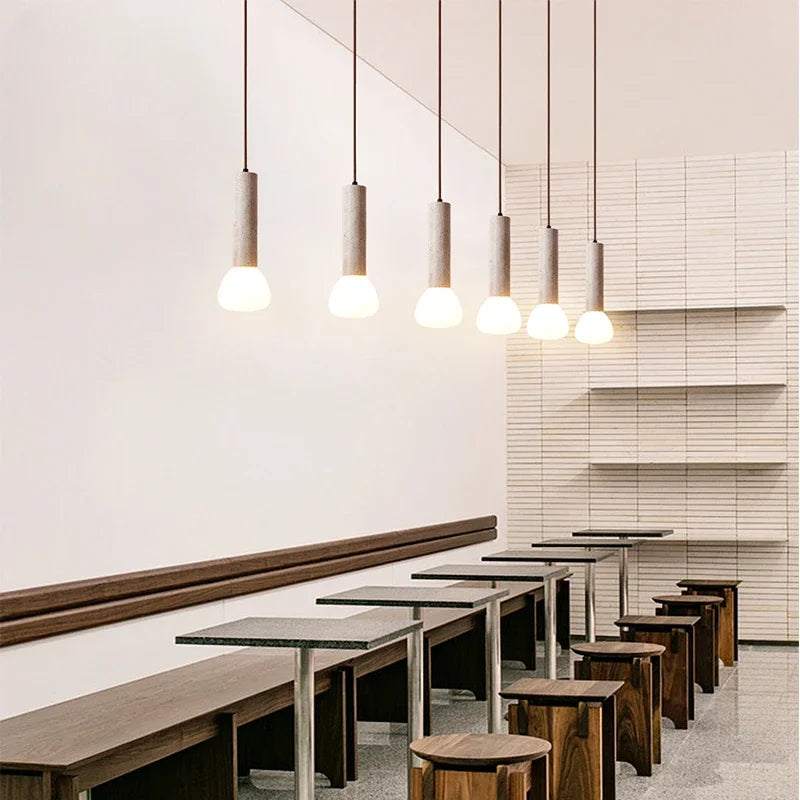 lustre rétro moderne en pierre de grotte pour décoration intérieure - vue 5 sur 7