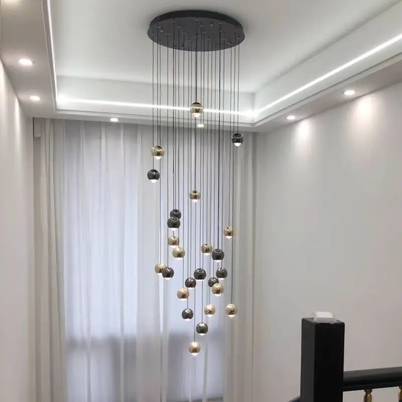 lustre sphérique led minimaliste de luxe pour hôtel - vue 4 sur 17