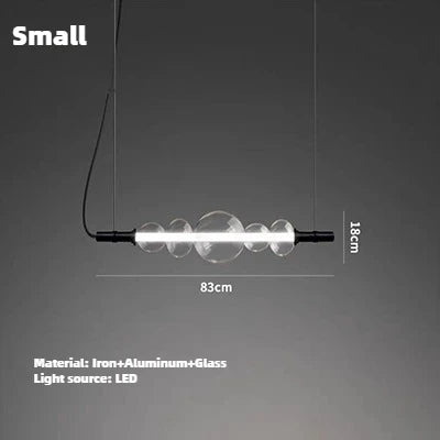 comptoir de bar moderne avec bande lumineuse suspendue - vue 10 sur 9