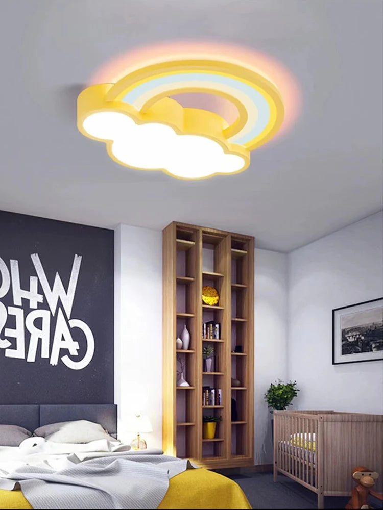 plafonnier dessin animé nuages arc-en-ciel pour enfants garçon fille - vue 4 sur 8