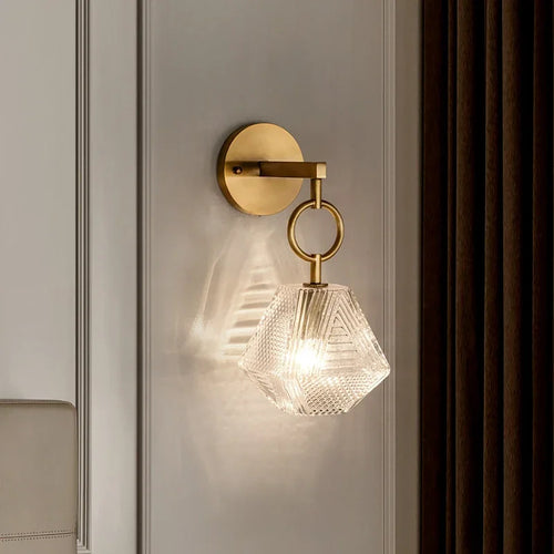applique murale en verre style nordique américain led vintage edison - vue 2 sur 7