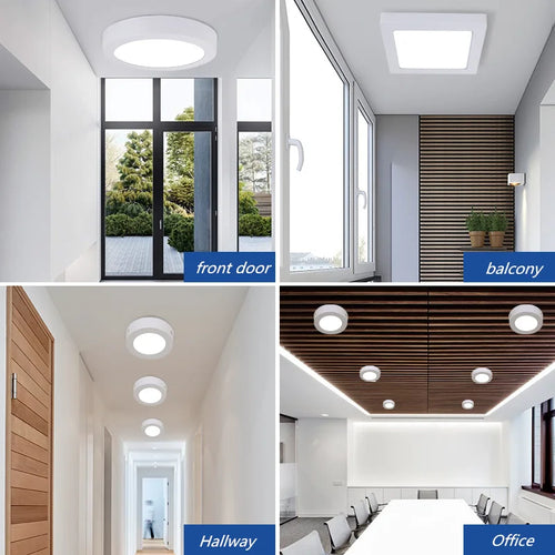 plafonnier led carré monté en surface éclairage led froid - vue 7 sur 14